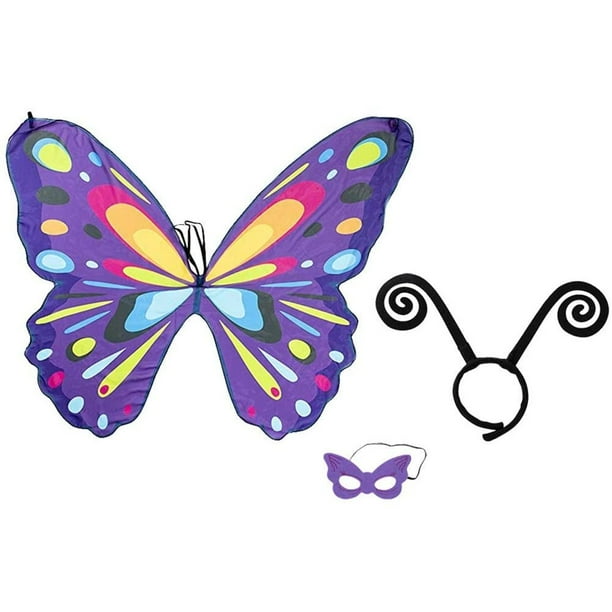BUTTERFLY WINGS HEADBAND ANIMAL INSECT girls fancy dress costume accessory BUTTERFLY WINGS HEADBAND ANIMAL INSECT girls fancy dress costume accessory
